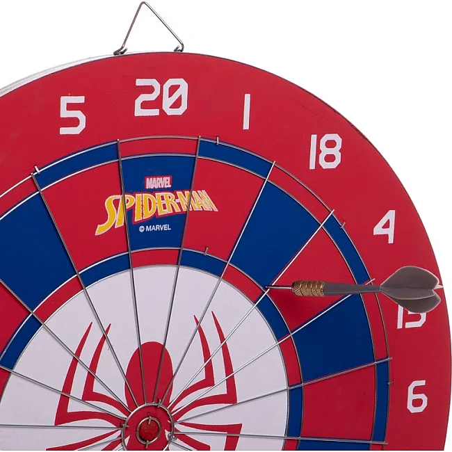 Дартс из прессованной бумаги 6 дротиков и мишень JOEREX MARVEL SPIDERMAN JMBB19028-S 43см