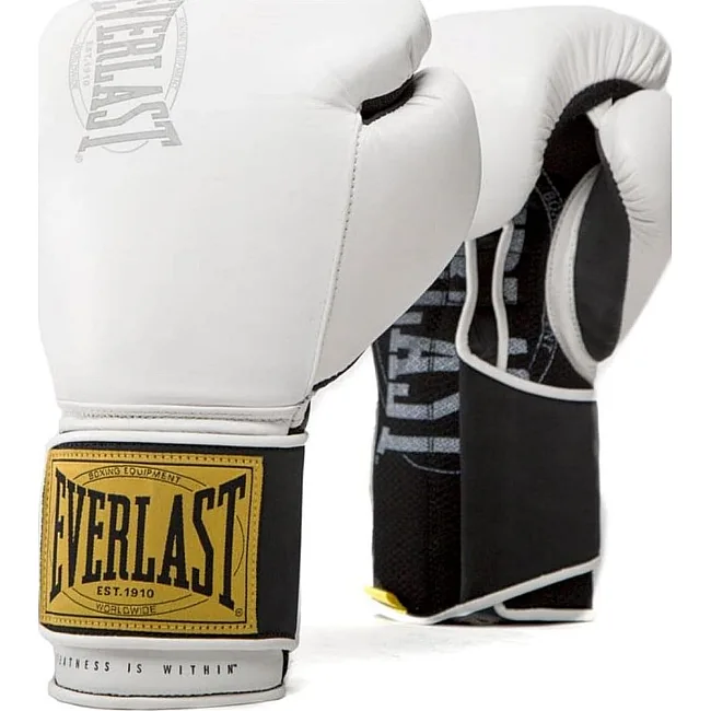 Боксерские перчатки EVERLAST 1910 CLASSIC TRAINING GLOVE белый 14 унций