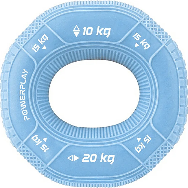 Эспандер кистевой силиконовый PowerPlay PP-4331 Light 10-15-20 кг. Голубой