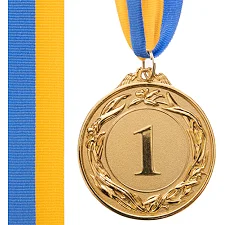 Медаль спортивная с лентой SP-SPORT GLORY C-4327 ø6,5см (Золотой)