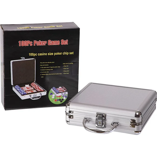 Набор для покера в алюминиевом кейсе Poker game set SP-SPORT
 IG-2470 100 фишек