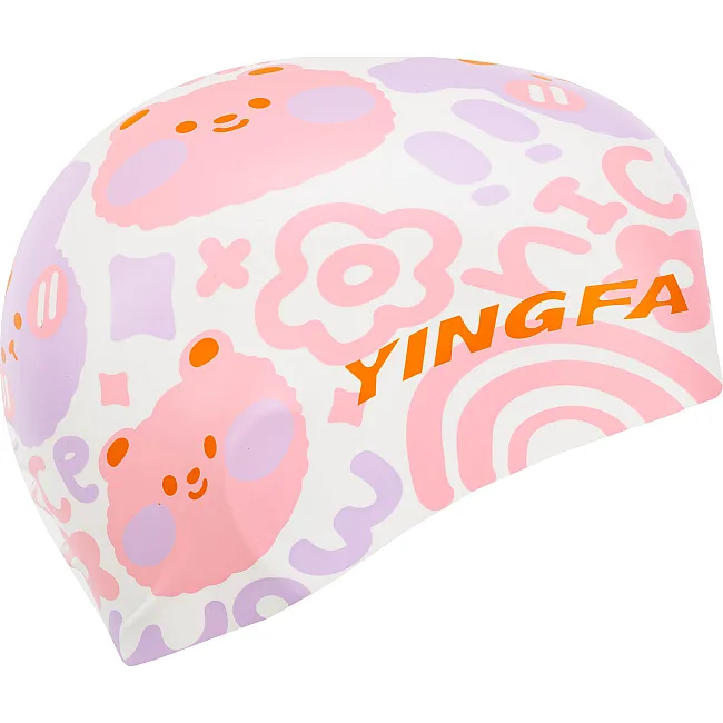 Детская шапочка для плавания YINGFA K0012 (Фиолетовый)