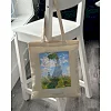 Экошопер BookOpt ВК4087 MONET Женщина с бежевым зонтиком.