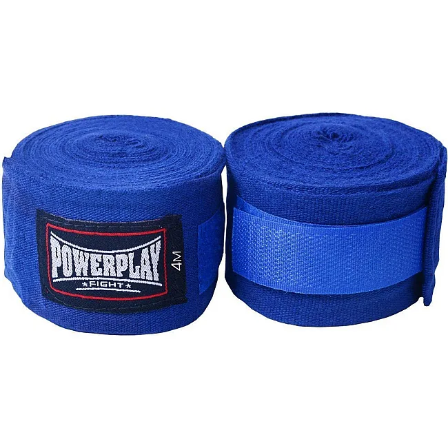 Боксерські бинти PowerPlay 3047 Сині Lycra (спандекс) (2,5-4,5м)