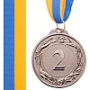 Медаль спортивна зі стрічкою SP-SPORT GLORY C-4327 ø6,5см (Срібний)