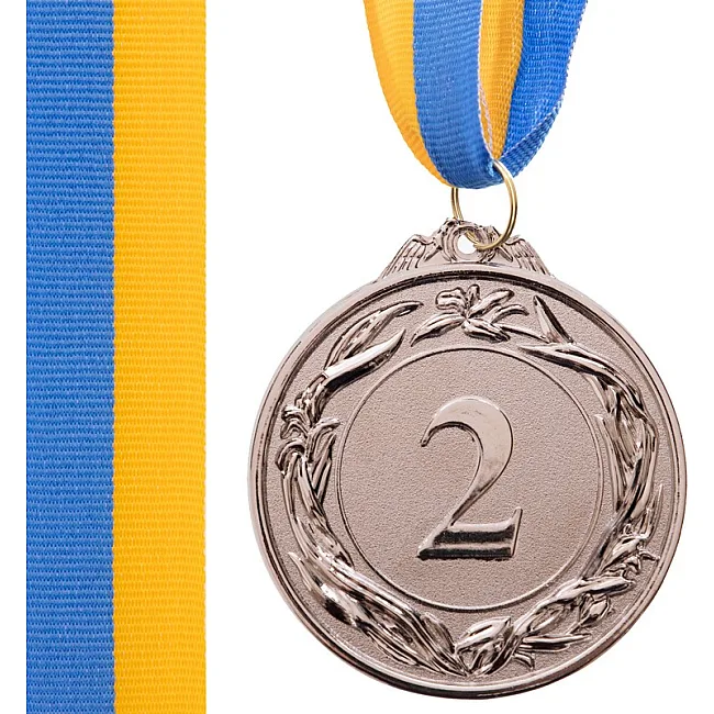 Медаль спортивна зі стрічкою SP-SPORT GLORY C-4327 ø6,5см (Срібний)