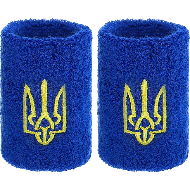 Спортивный напульсник
 впитывающий влагу Герб Украины BC-9280 1шт (Белый)