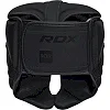 Боксерський шолом RDX T15 Noir Cheek Protector Matte Black (капа у комплекті)