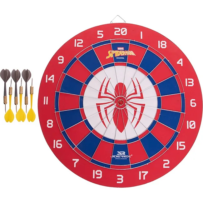 Дартс из прессованной бумаги 6 дротиков и мишень JOEREX MARVEL SPIDERMAN JMBB19028-S 43см
