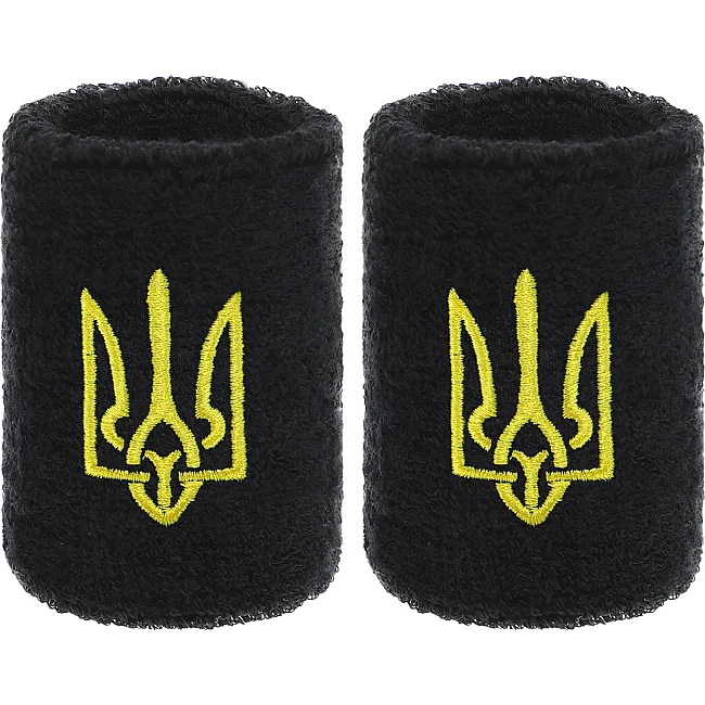 Спортивный напульсник
 впитывающий влагу Герб Украины BC-9280 1шт (Белый)