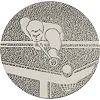 Жетон-наклейка на медаль на кубок ø25мм SP-SPORT Більярд 25-0021 (Срібний)
