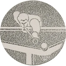 Жетон-наклейка на медаль на кубок ø25мм SP-SPORT Більярд 25-0021 (Срібний)