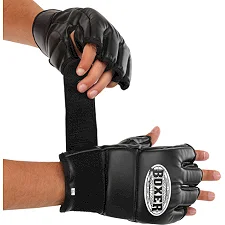 Распродажа! Перчатки для ММА BOXER 5021 (Черный)