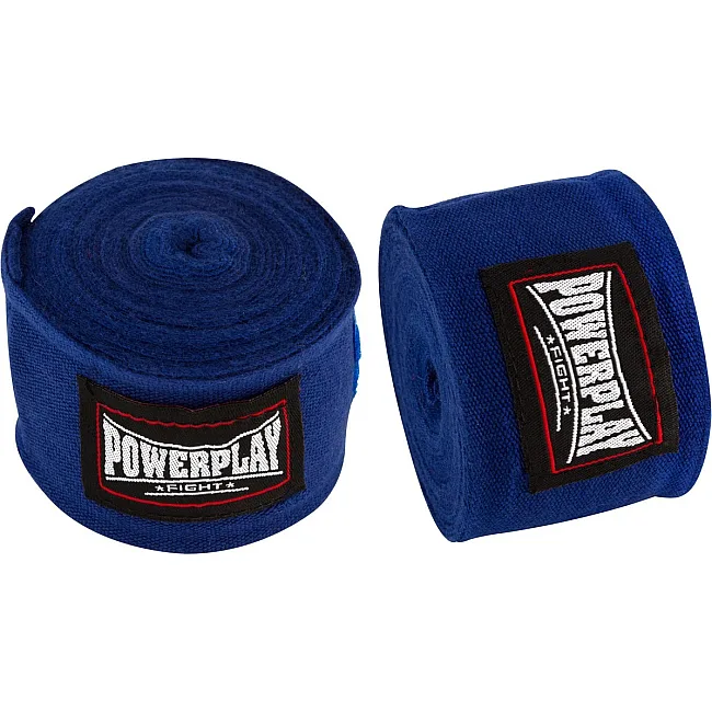 Боксерські бинти PowerPlay 3047 Сині Lycra (спандекс) (2,5-4,5м)