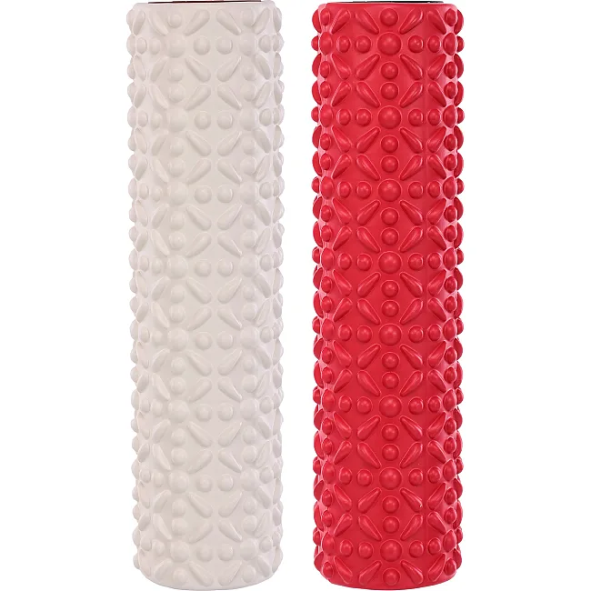 Роллер массажный цилиндр (ролик мфр) 45см Flower Roller BLOOM FOAM ROLLER LB7022 (Белый)