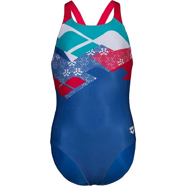 Купальник детский Arena LOGO KIKKO SWIMSUIT SWIM PRO B синий, белый, красный, бирюзовый