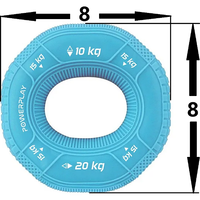 Эспандер кистевой силиконовый PowerPlay PP-4331 Light 10-15-20 кг. Голубой