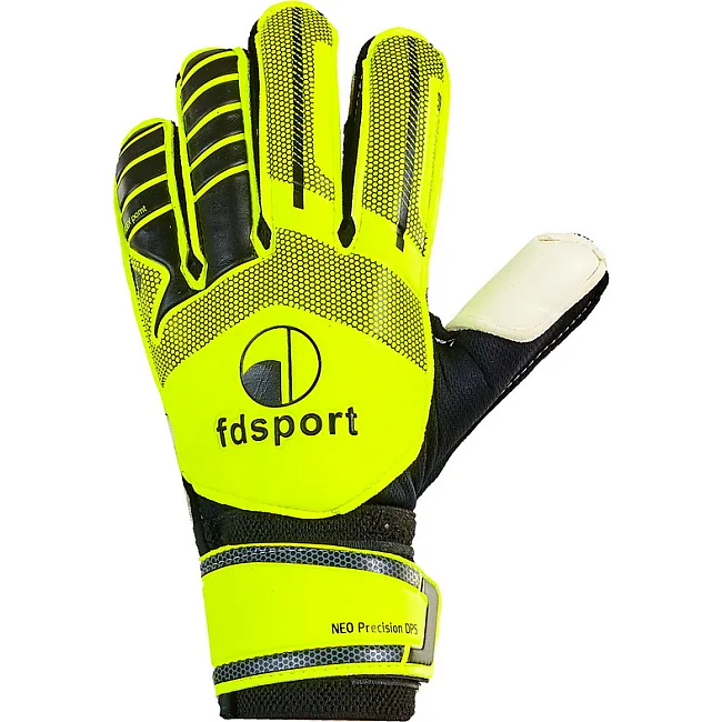 Детские вратарские перчатки с защитой пальцев FDSPORT FB-579 7-8 (Черный-малиновый)