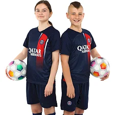 Футбольна форма дитяча із символікою клубу PSG домашня 2024 SP-SPORT CO-6257 20-28