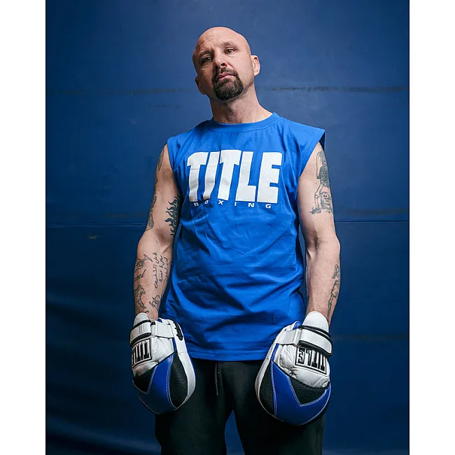 Безрукавка TITLE Boxing Iconic Block Muscle Tee Blue White