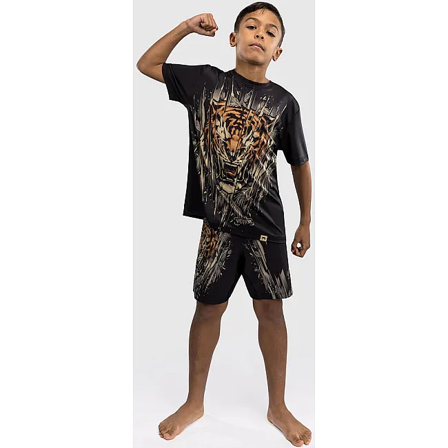 Детская футболка VENUM Tiger Dry Tech Black Neon Orange