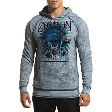 Двухсторонняя толстовка AFFLICTION AC Speed Tribe A24374 Slate Crystal Wash-Black