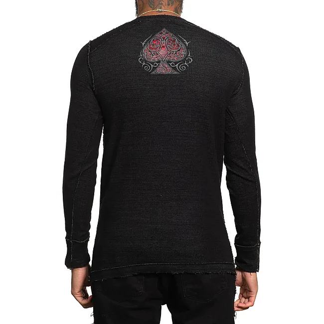 Двосторонній лонгслів AFFLICTION Reversible Paramount Black Dusty Olive