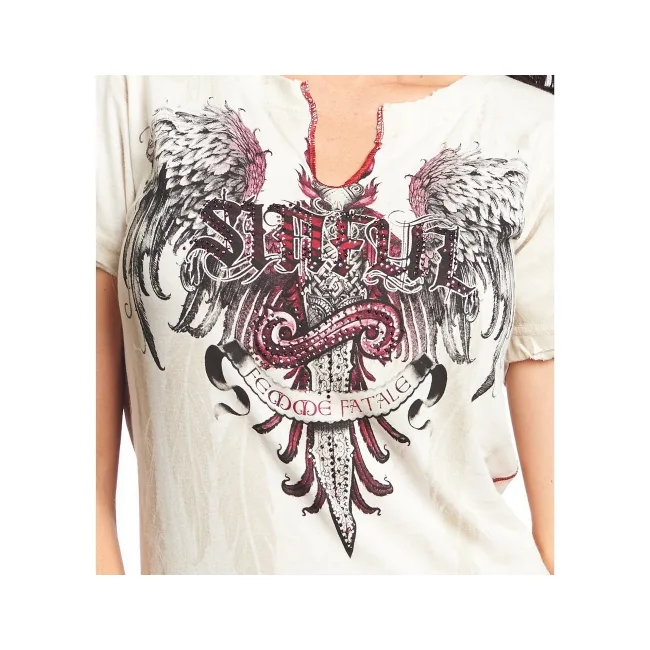 Женская футболка Sinful By AFFLICTION Keepsake Baby Tee