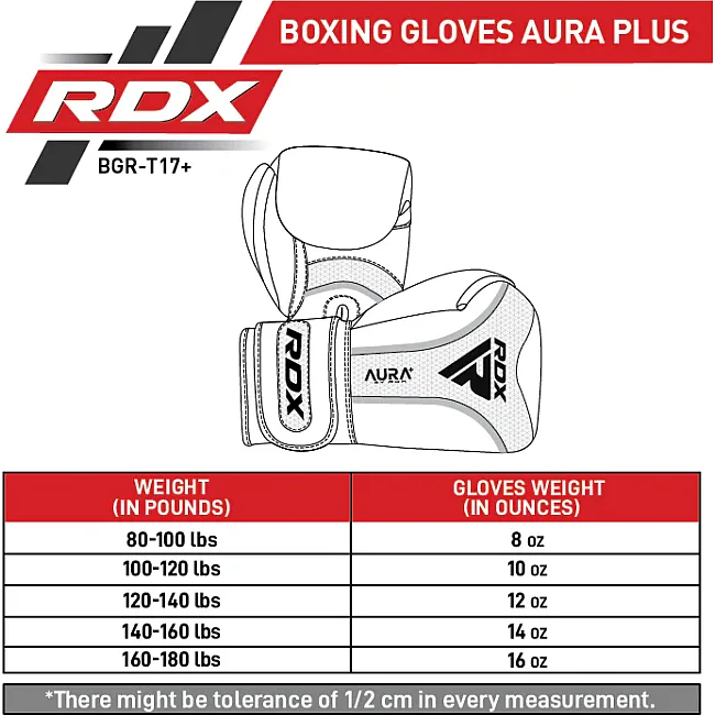Рукавички боксу RDX Aura Plus T-17 RedBlack