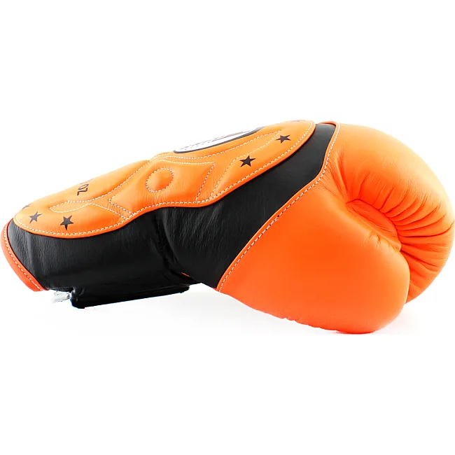 Перчатки для бокса TWINS Velcro Extra Design BGVL6-MK Black Orange