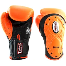 Перчатки для бокса TWINS Velcro Extra Design BGVL6-MK Black Orange