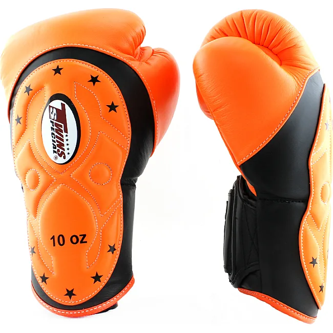 Перчатки для бокса TWINS Velcro Extra Design BGVL6-MK Black Orange