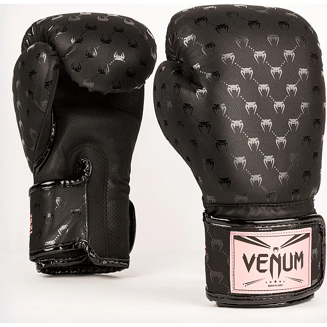 Перчатки для бокса VENUM Impact Monogram Black Pink Gold