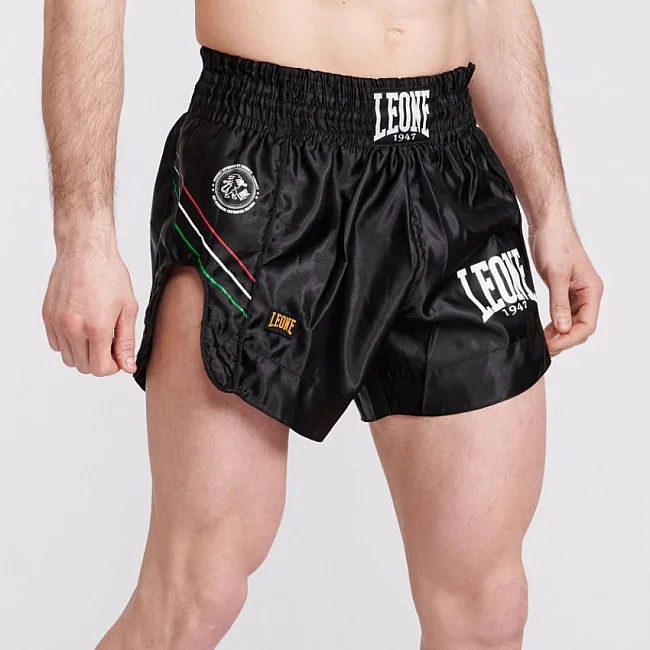 Шорты для тайского бокса LEONE Flag Black