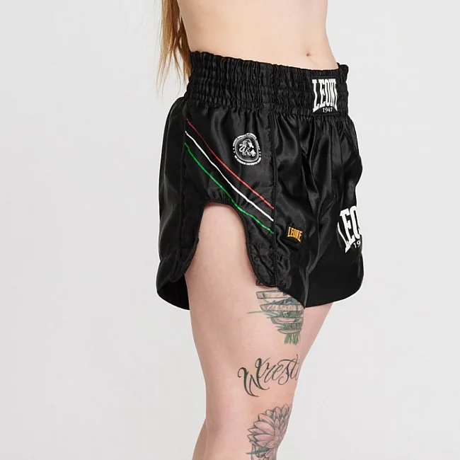 Шорты для тайского бокса LEONE Flag Black