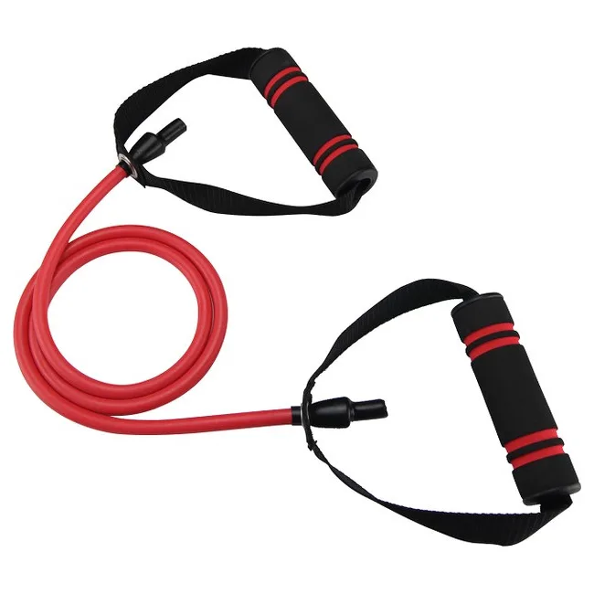Трубчатый для фитнеса эспандер с ручками U-POWEX Latex resistance tube 30LB Red (13.5кг.)