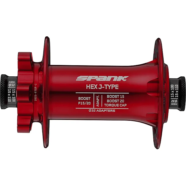 Втулка велосипедная передняя SPANK HEX J-TYPE Boost F15/20, Red