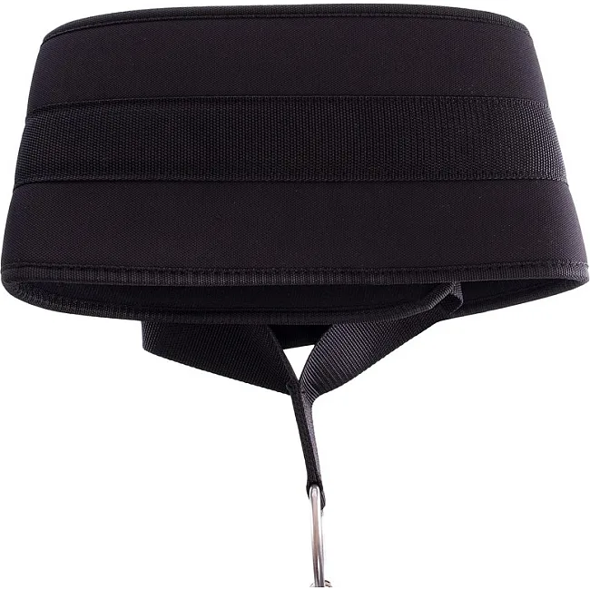 Пояс атлетический для отягощения текстильный с цепью и карабином VALEO Dipping Belt TA-4422 спинка-17см