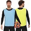 Манишка спортивная игровая двусторонняя с резинкой SP-SPORT CO-0792 (Голубой-желтый)