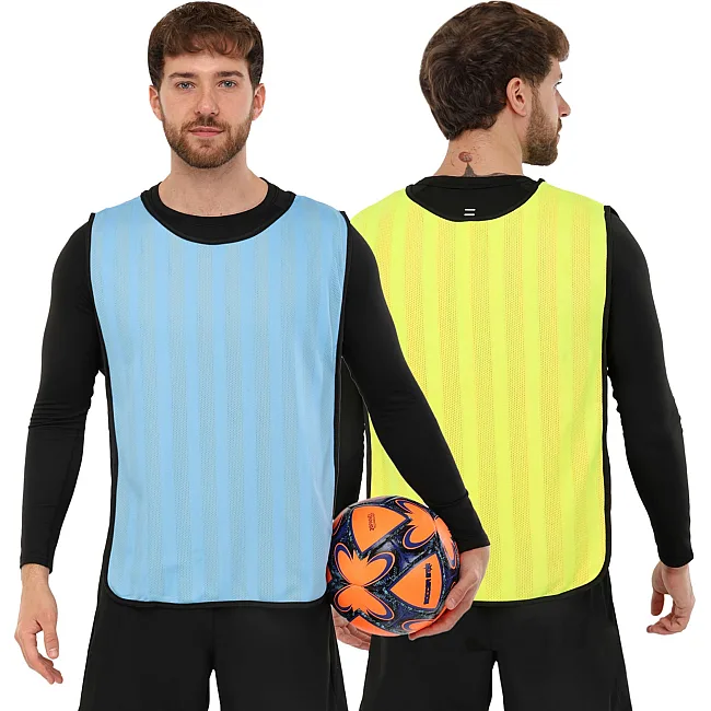 Манишка спортивная игровая двусторонняя с резинкой SP-SPORT
 CO-0792 (Голубой-желтый)