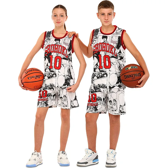 Детская баскетбольная форма
 NBA клуб Shuhoku 10 BA-6609 (Белый-красный)