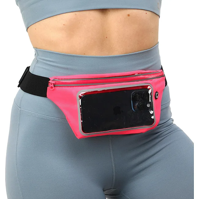 Сумка на пояс спортивная для бега с сенсорным экраном RUNNING WAISTPACK SP-SPORT GA-507 (Розовый)