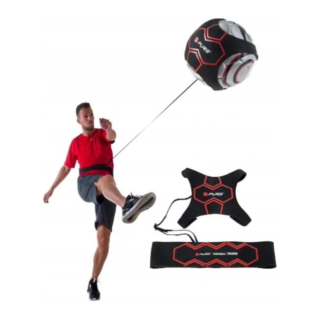 Футбольный тренажер Pure2Improve Tethered Ball, черно-красный