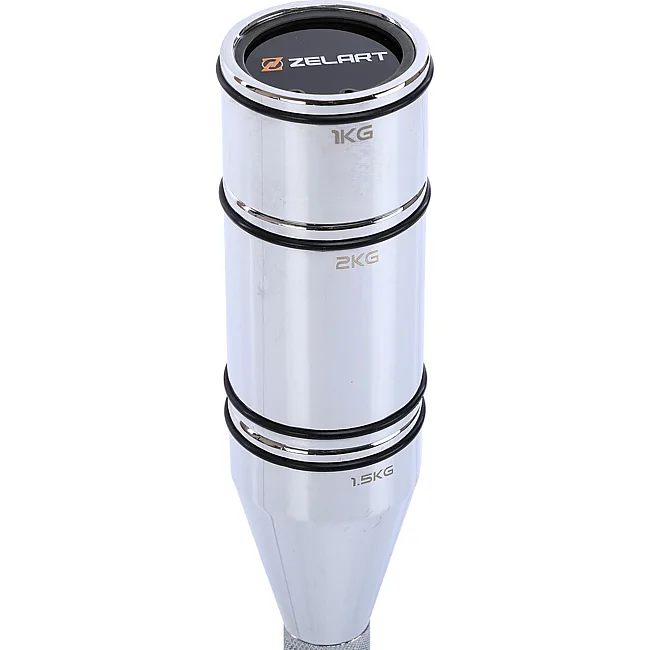 Біта сталева булава для кросфіту розсувна Adjustable Macebell MDbuddy FI-2513 1шт вага 12кг хром