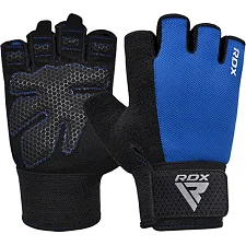 Рукавички для фітнесу RDX W1 HALF BLUE PLUS