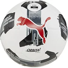 Футбольный футбольный Puma Orbita 4 HYB (FIFA Basic) белый, черный, красный