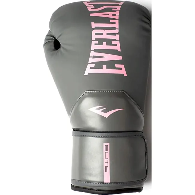 Боксерські рукавиці Everlast ELITE 2 BOXING GLOVES сірий, рожевий 14 унцій