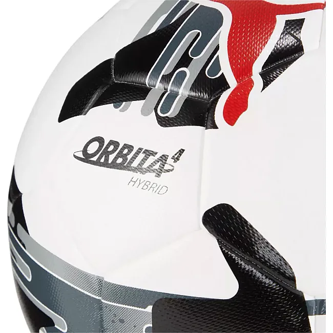 Футбольный футбольный Puma Orbita 4 HYB (FIFA Basic) белый, черный, красный