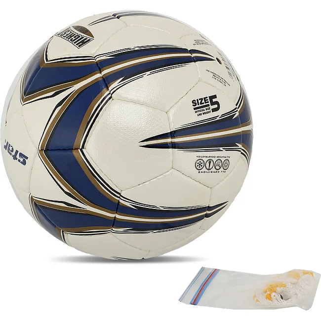 Футбольний м'яч SELECT
AR HIGHEST GOLD SB4015C №5 Comp
ite шкіра (Білий-темно-синій)