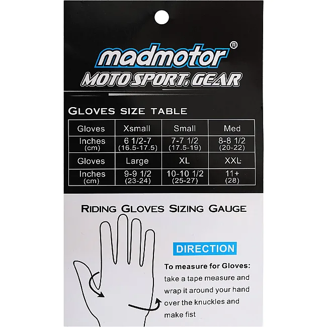 Зимние перчатки для мотоцикла
 MADMOTOR MT-15 (Черный)